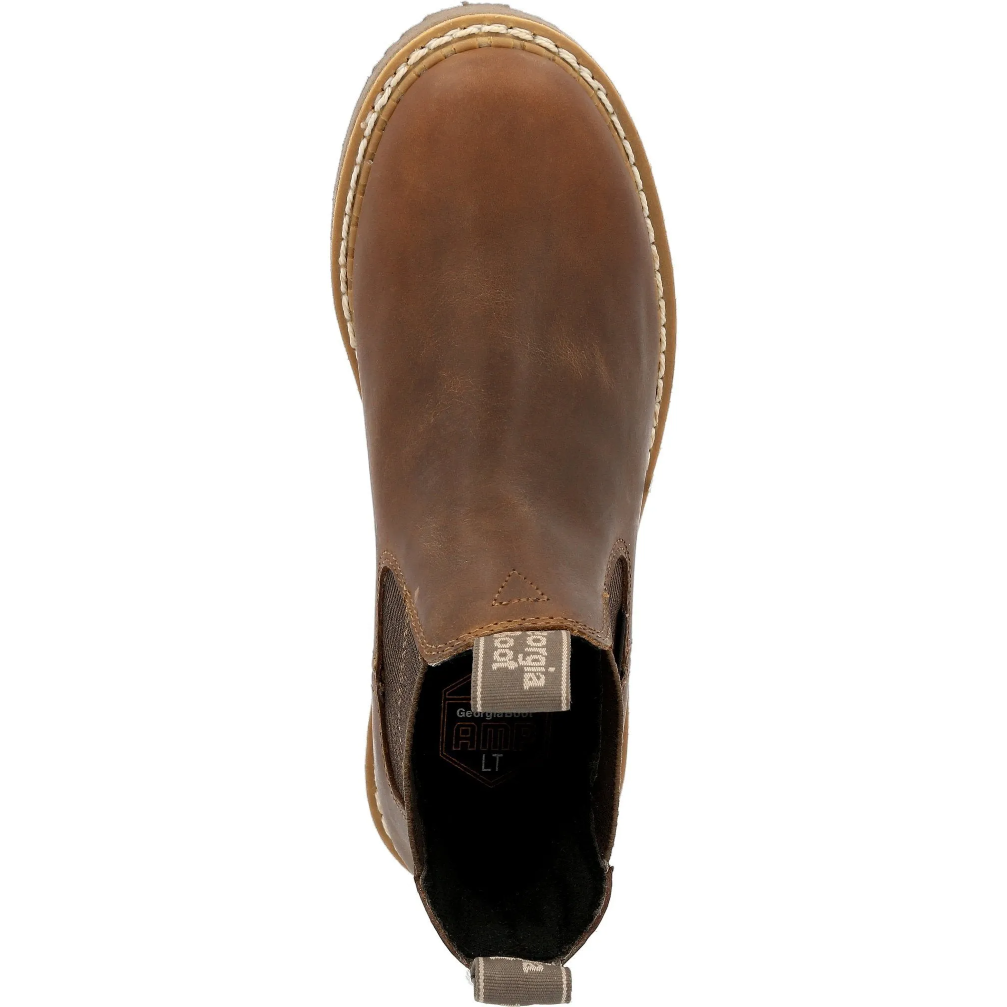 Georgia Women's Giant Revamp 5" Waterproof Pull-On Chelsea Boot Brown- GB00432
