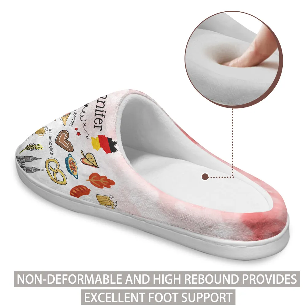 Germany Customized Slippers With Symbols, Cities, Foods