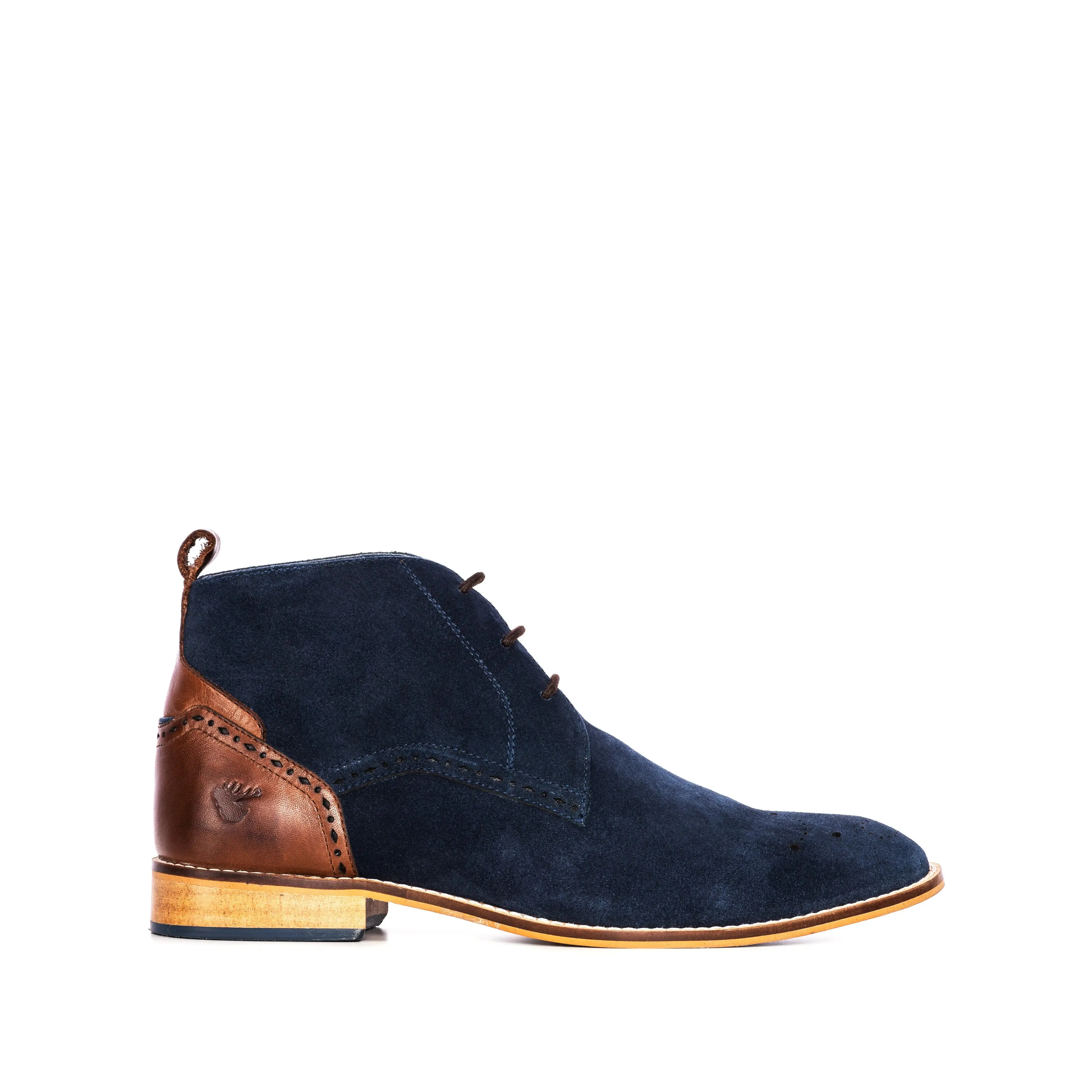 GOODWIN SMITH: EDEN NAVY SUEDE WATER RESISTANT BOOT