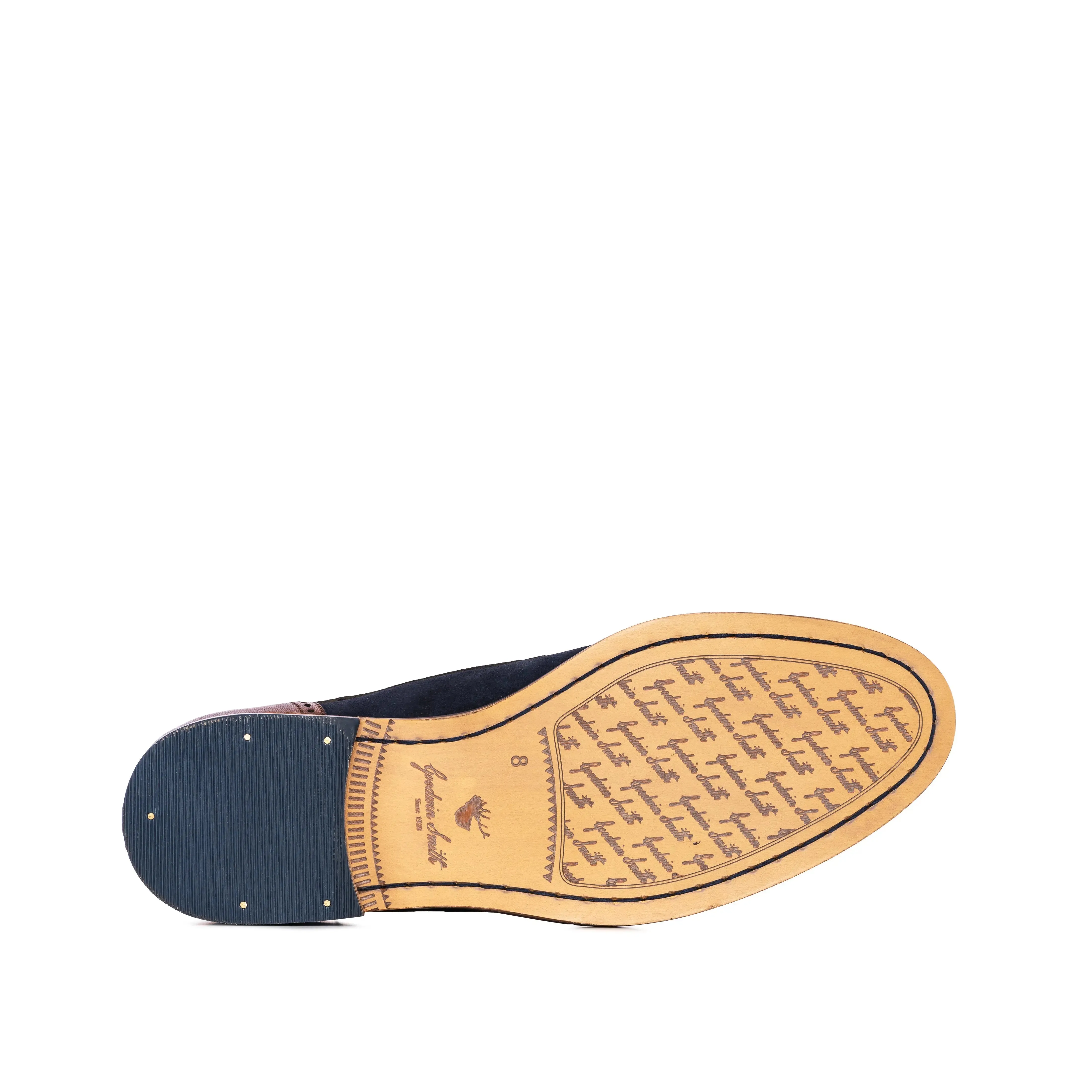 GOODWIN SMITH: EDEN NAVY SUEDE WATER RESISTANT BOOT