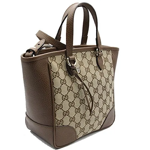 Gucci Bree Small GG Canvas Tote Bag Nocciola Brown New Bag