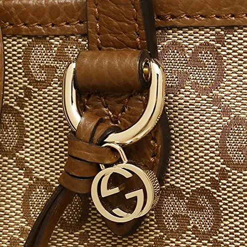 Gucci Bree Small GG Canvas Tote Bag Nocciola Brown New Bag