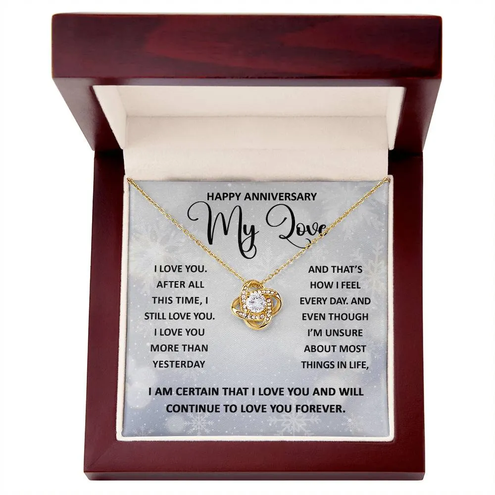 Happy Anniversary Gift Love Knot Necklace I Still Love You