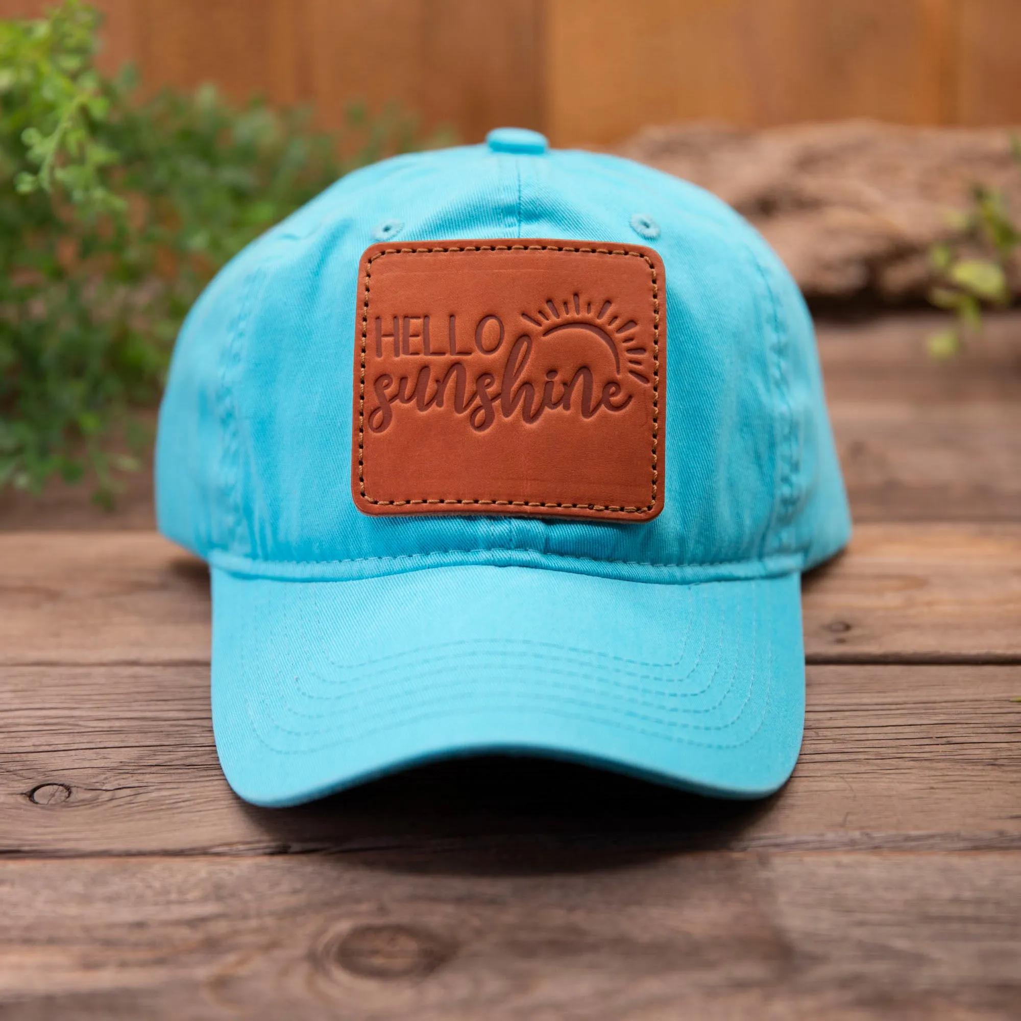 Hello Sunshine Leather Patch Hat