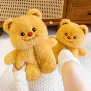 Honey Hug Butter Bear Plush Slippers