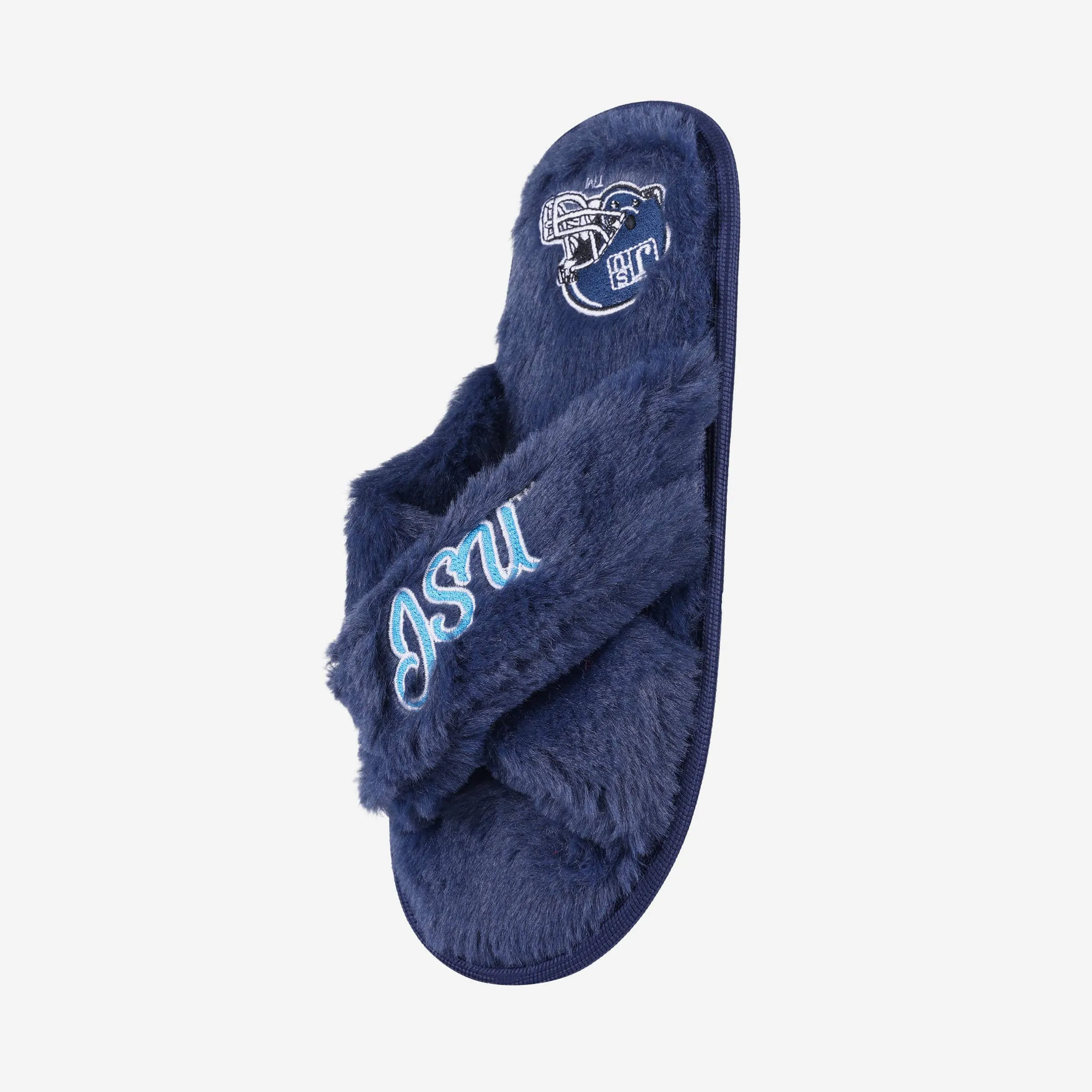 Jackson State Tigers Womens Script Wordmark Fur Cross Slide