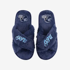 Jackson State Tigers Womens Script Wordmark Fur Cross Slide