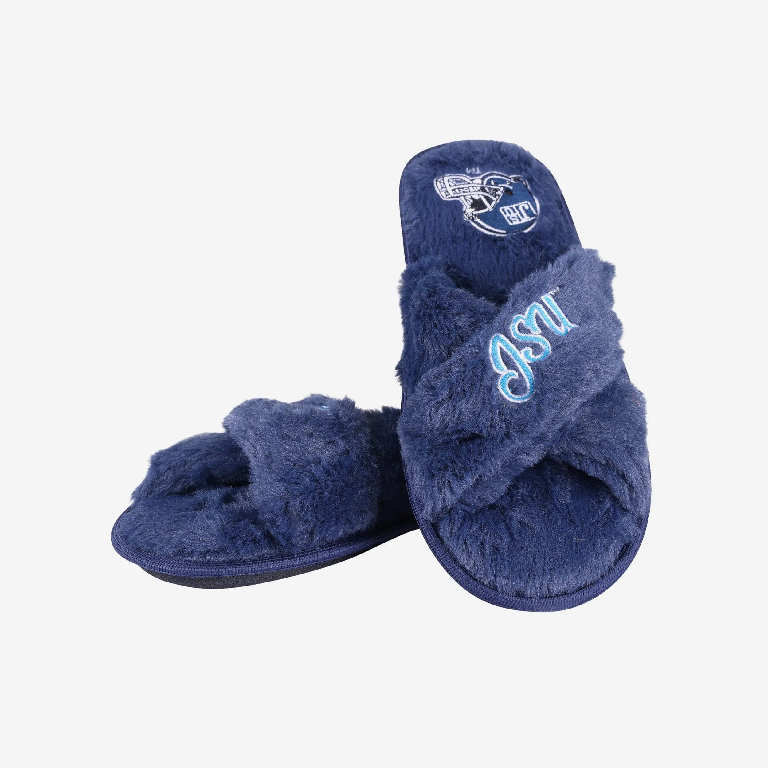 Jackson State Tigers Womens Script Wordmark Fur Cross Slide