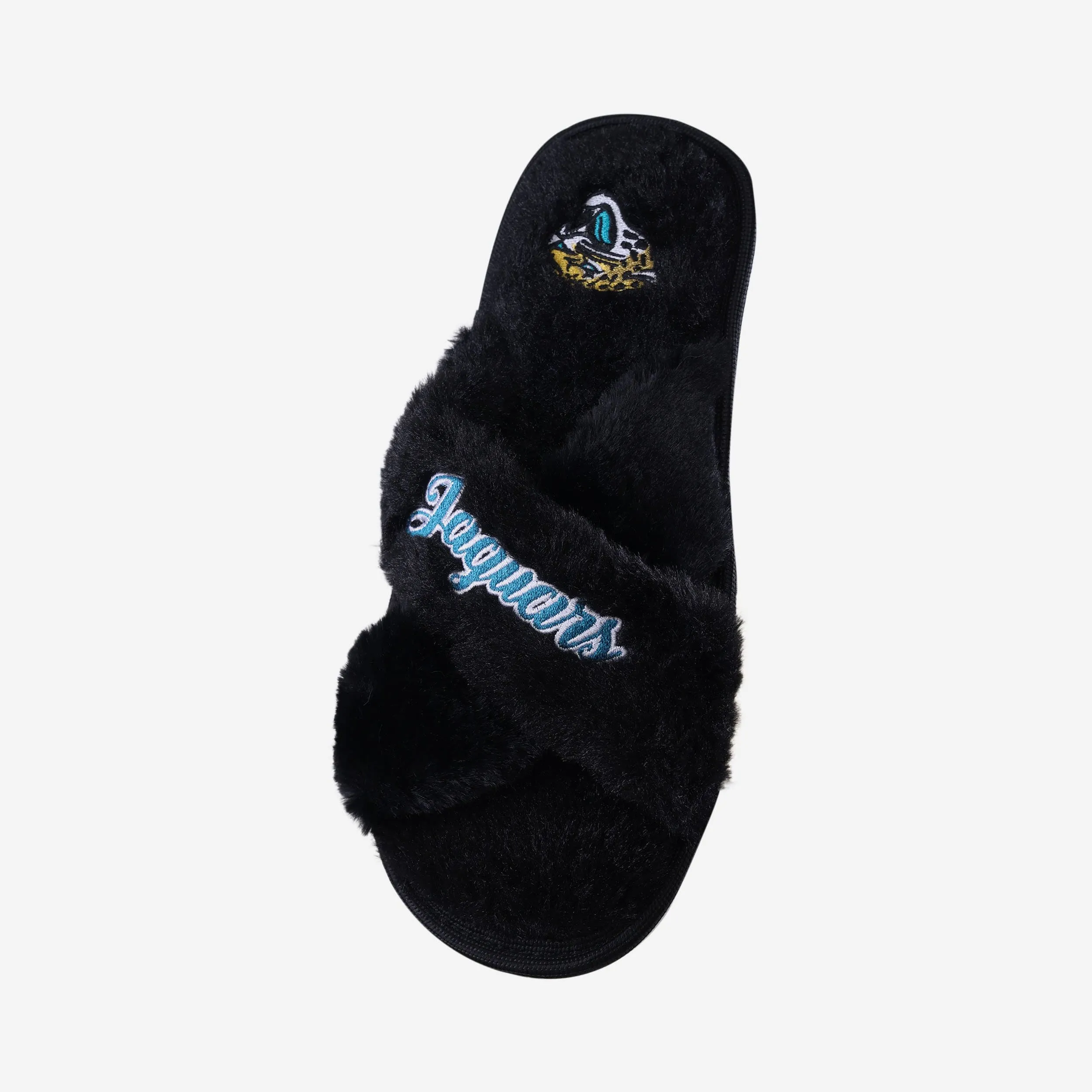 Jacksonville Jaguars Womens Script Wordmark Fur Cross Slide