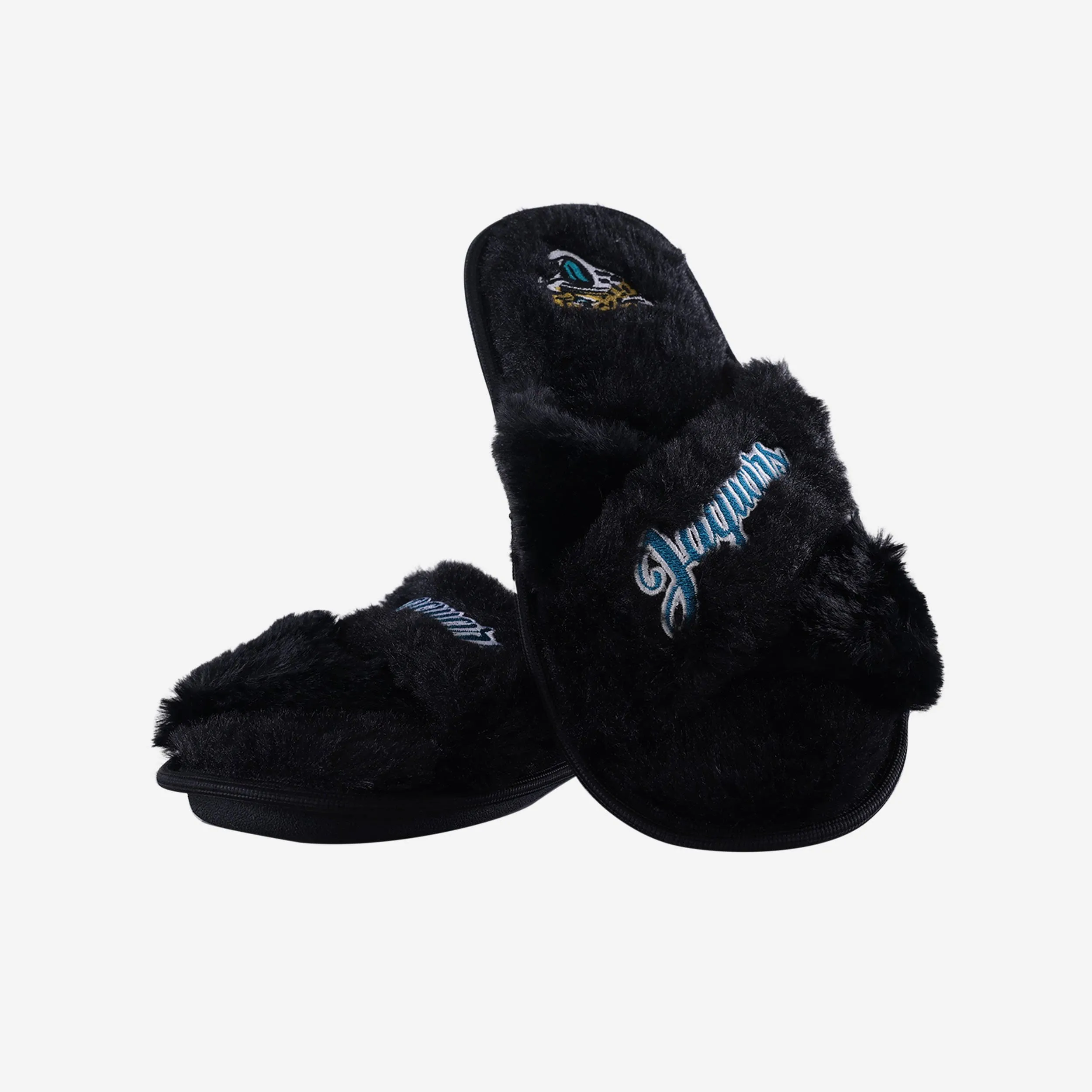 Jacksonville Jaguars Womens Script Wordmark Fur Cross Slide