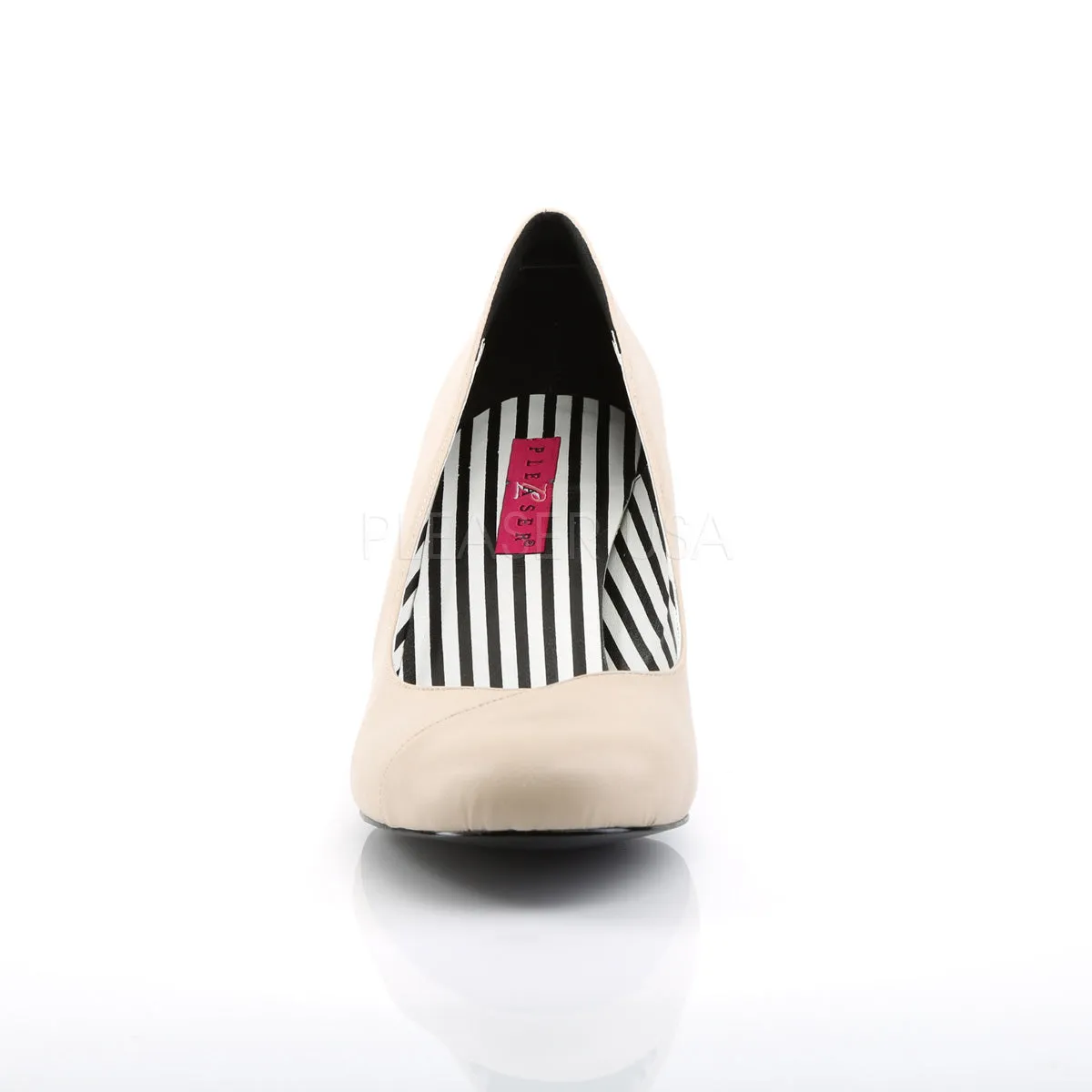 JENNA-01  Cream Faux Leather