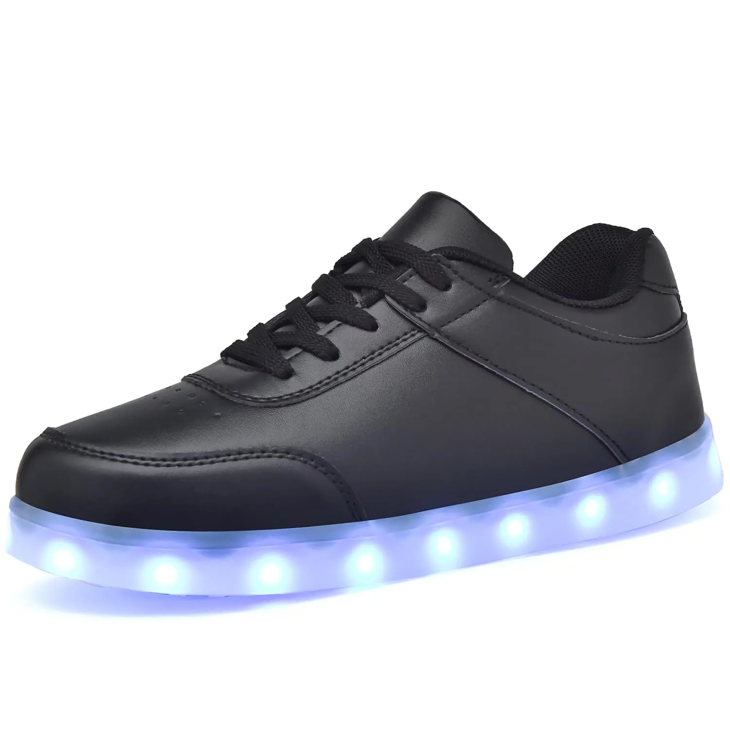JEVRITE Unisex LED Light Up High Top Sneakers - USB Charging for Women & Men - Couples Shoes