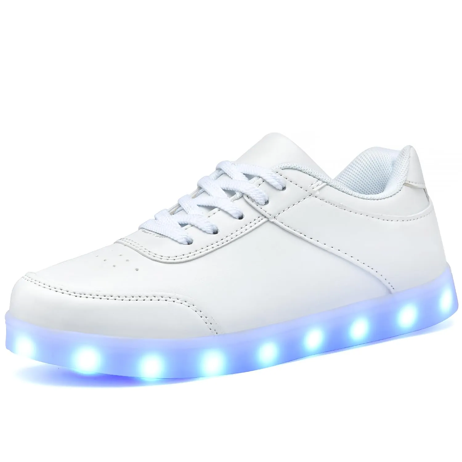 JEVRITE Unisex LED Light Up High Top Sneakers - USB Charging for Women & Men - Couples Shoes