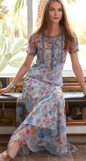 Johnny Was Flora Dancer Maxi Mesh Dress