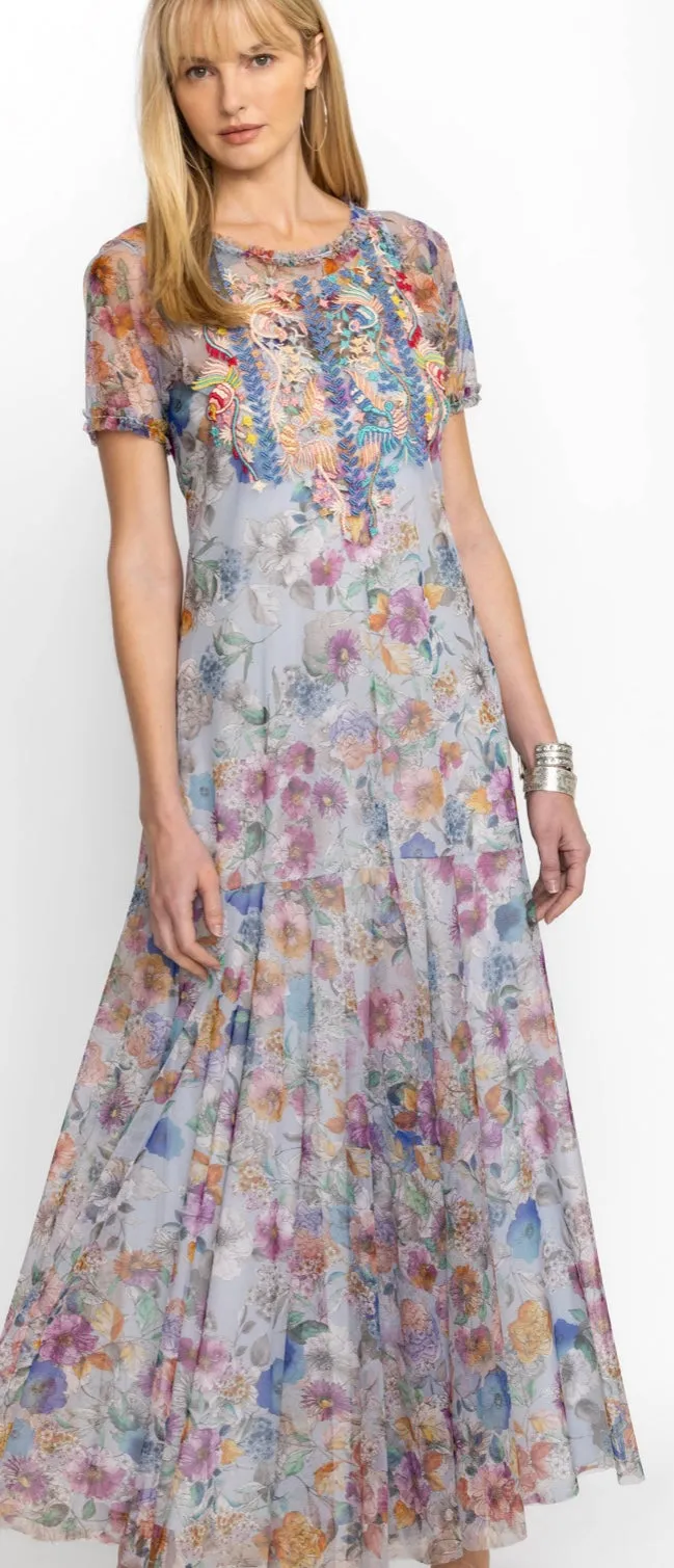 Johnny Was Flora Dancer Maxi Mesh Dress