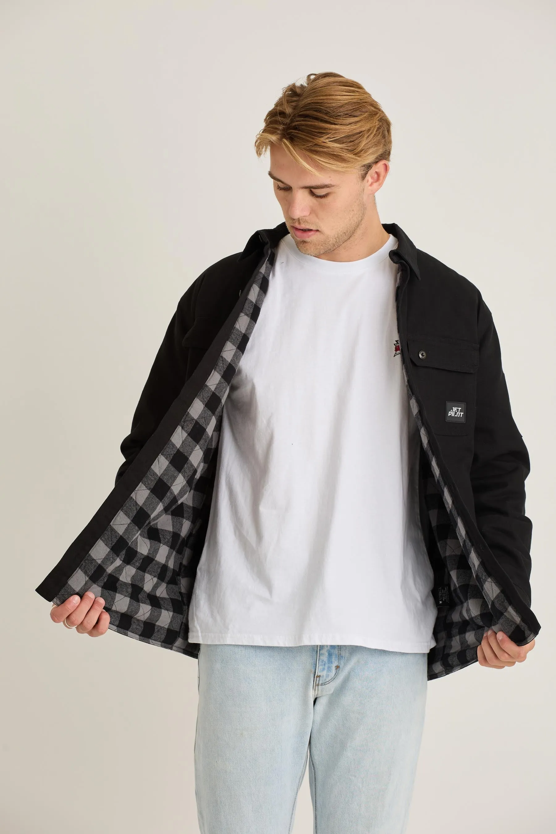 JP Canvas Mens Jacket - Black