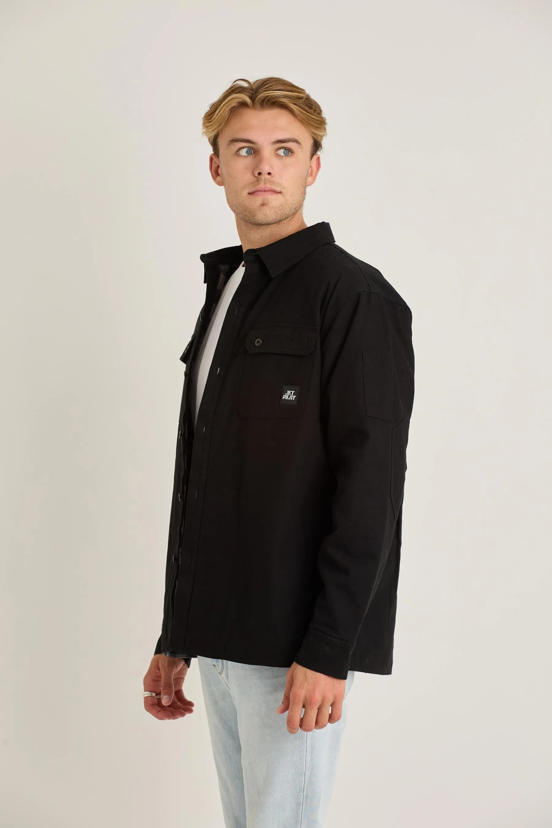 JP Canvas Mens Jacket - Black