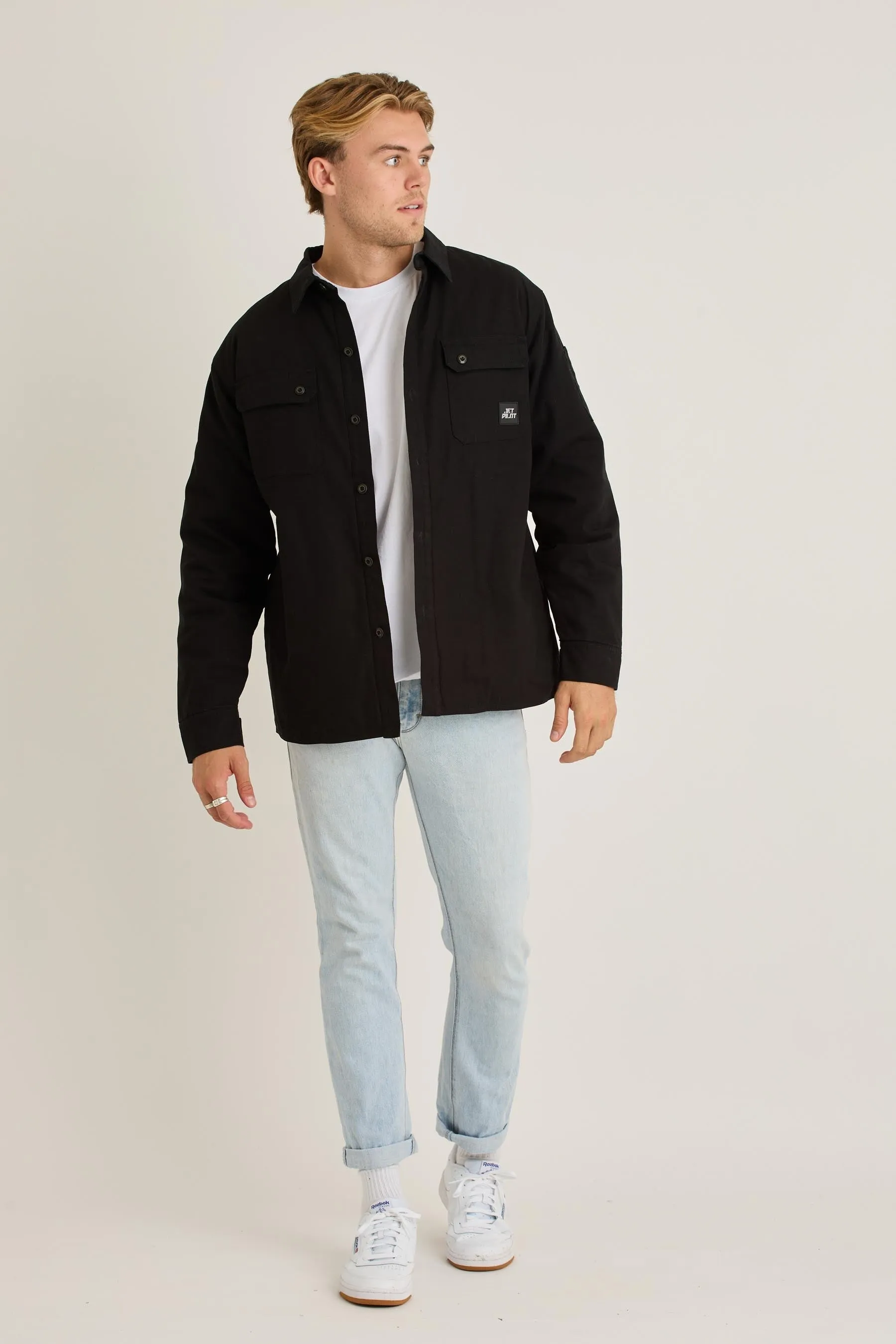 JP Canvas Mens Jacket - Black