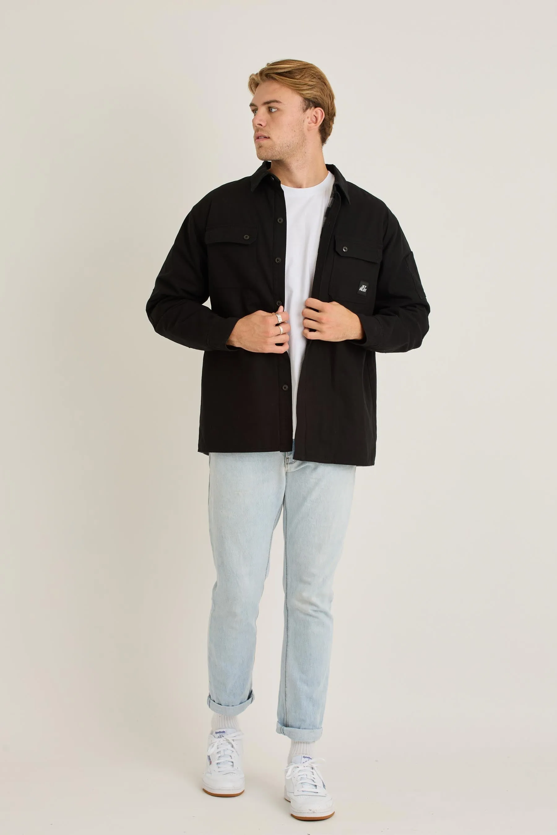 JP Canvas Mens Jacket - Black