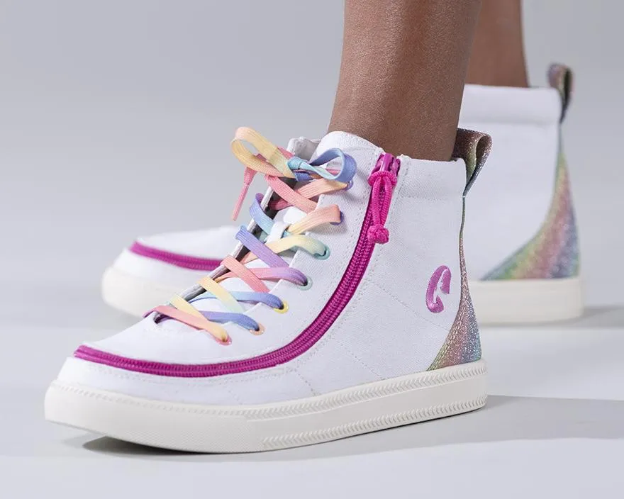 Kids' White Rainbow Billy Classic Lace Highs