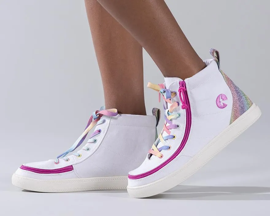 Kids' White Rainbow Billy Classic Lace Highs