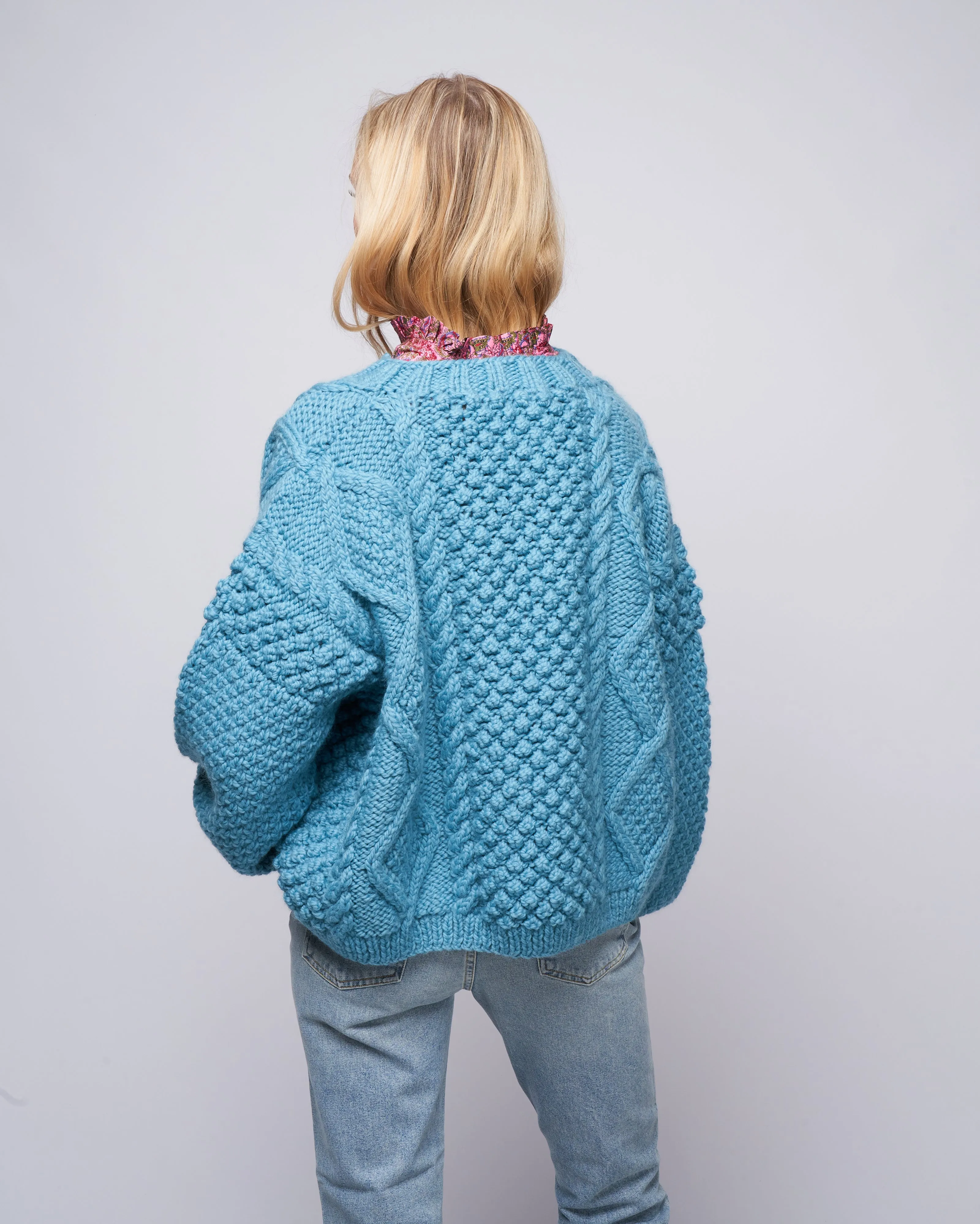 kimmie cardigan - cameo blue
