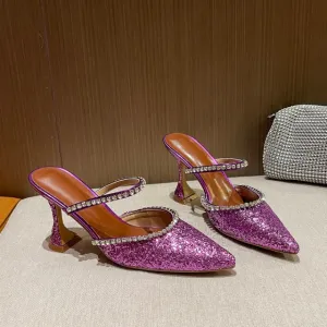 Leopard Print Baotou Half Drag Sandals