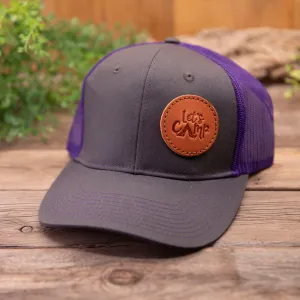 Let's Camp Leather Patch Hat