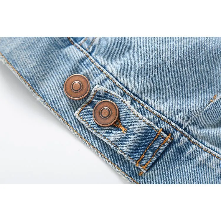 Liverpool Embellished Star Patch Denim Jacket