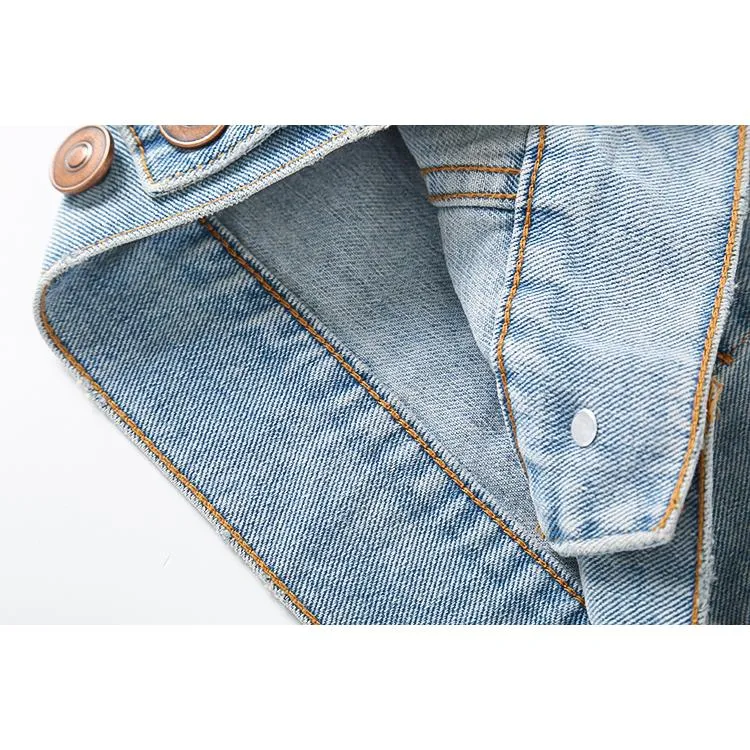 Liverpool Embellished Star Patch Denim Jacket