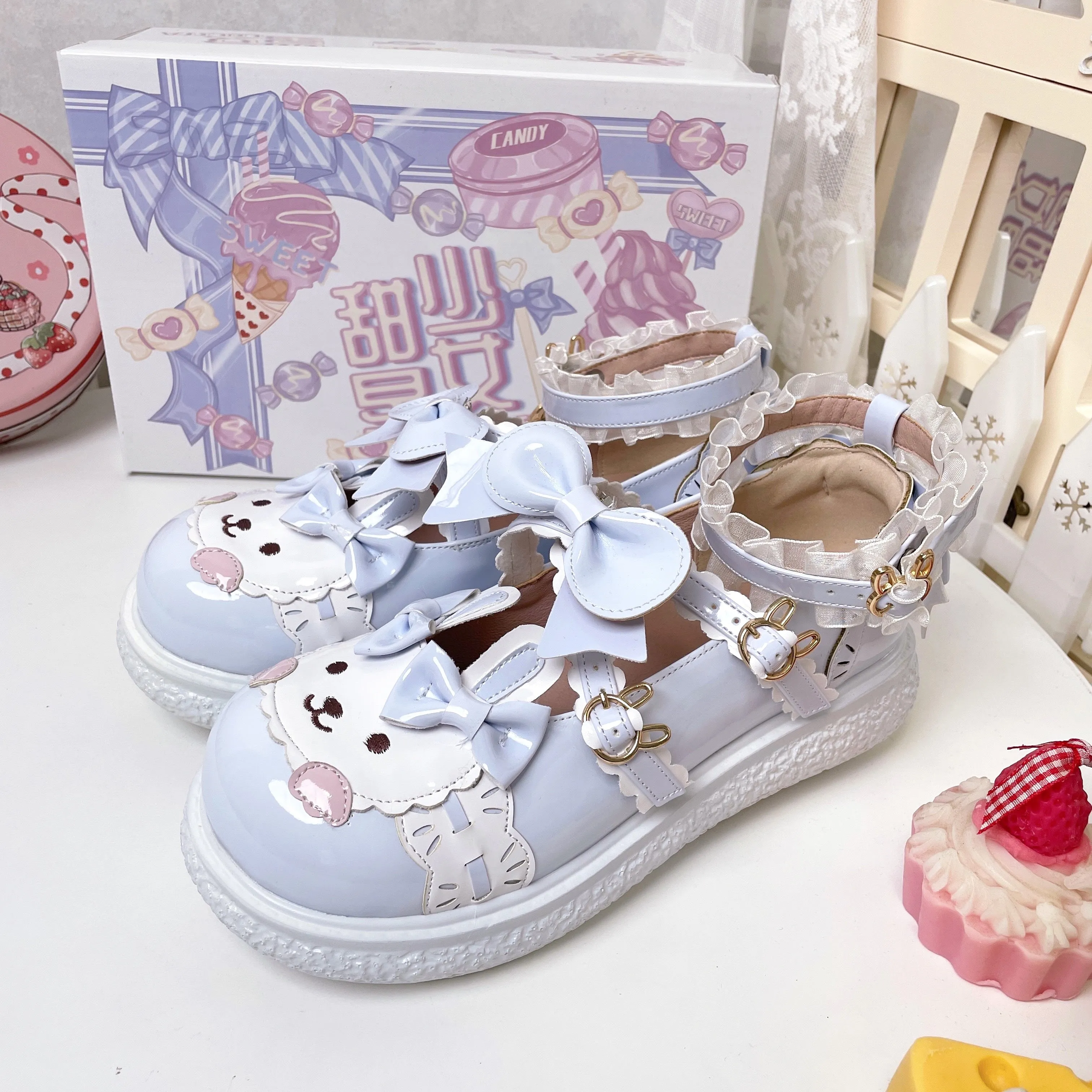 Lolita Rabbit Head Lace Shoes UB98177