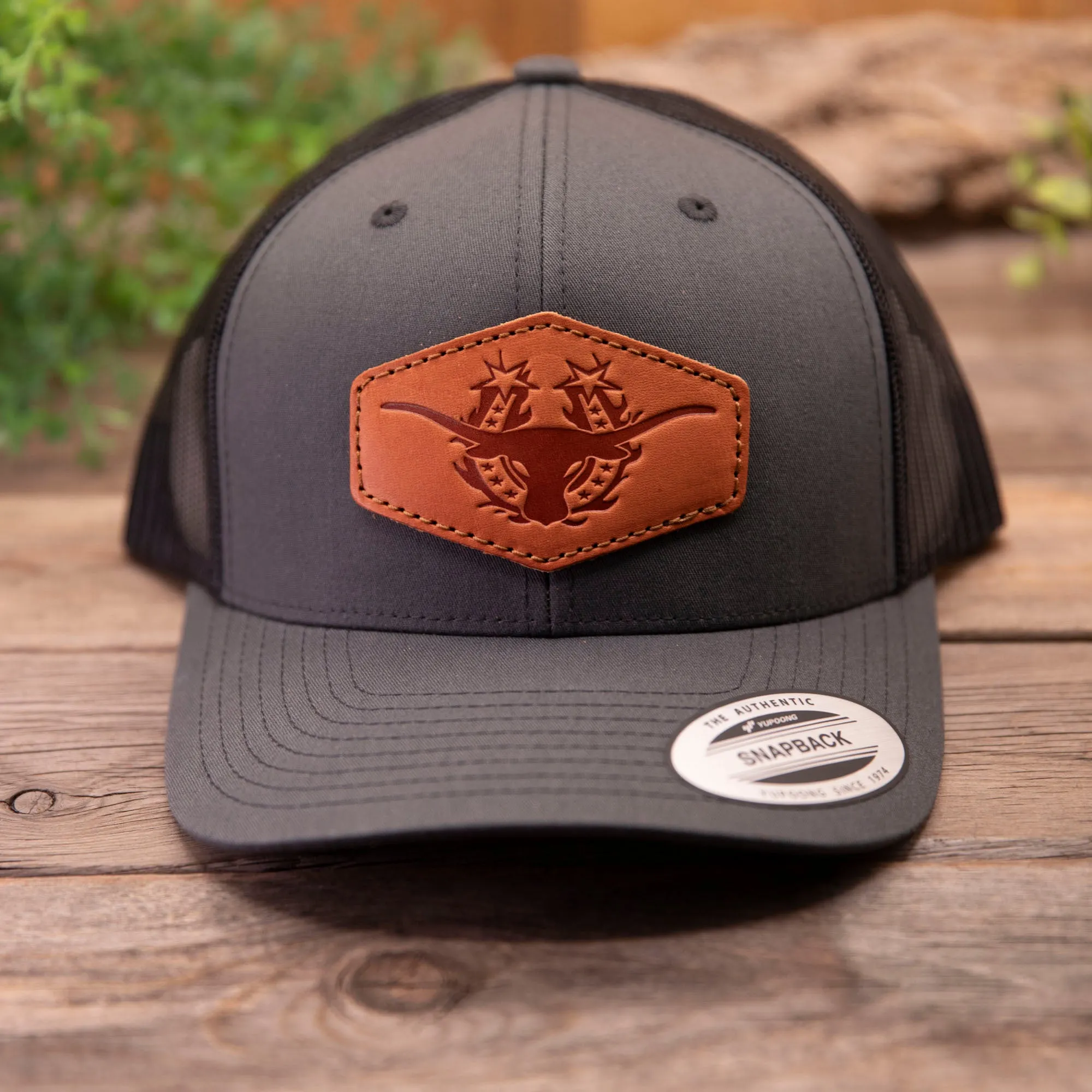 Longhorn Leather Patch Hat