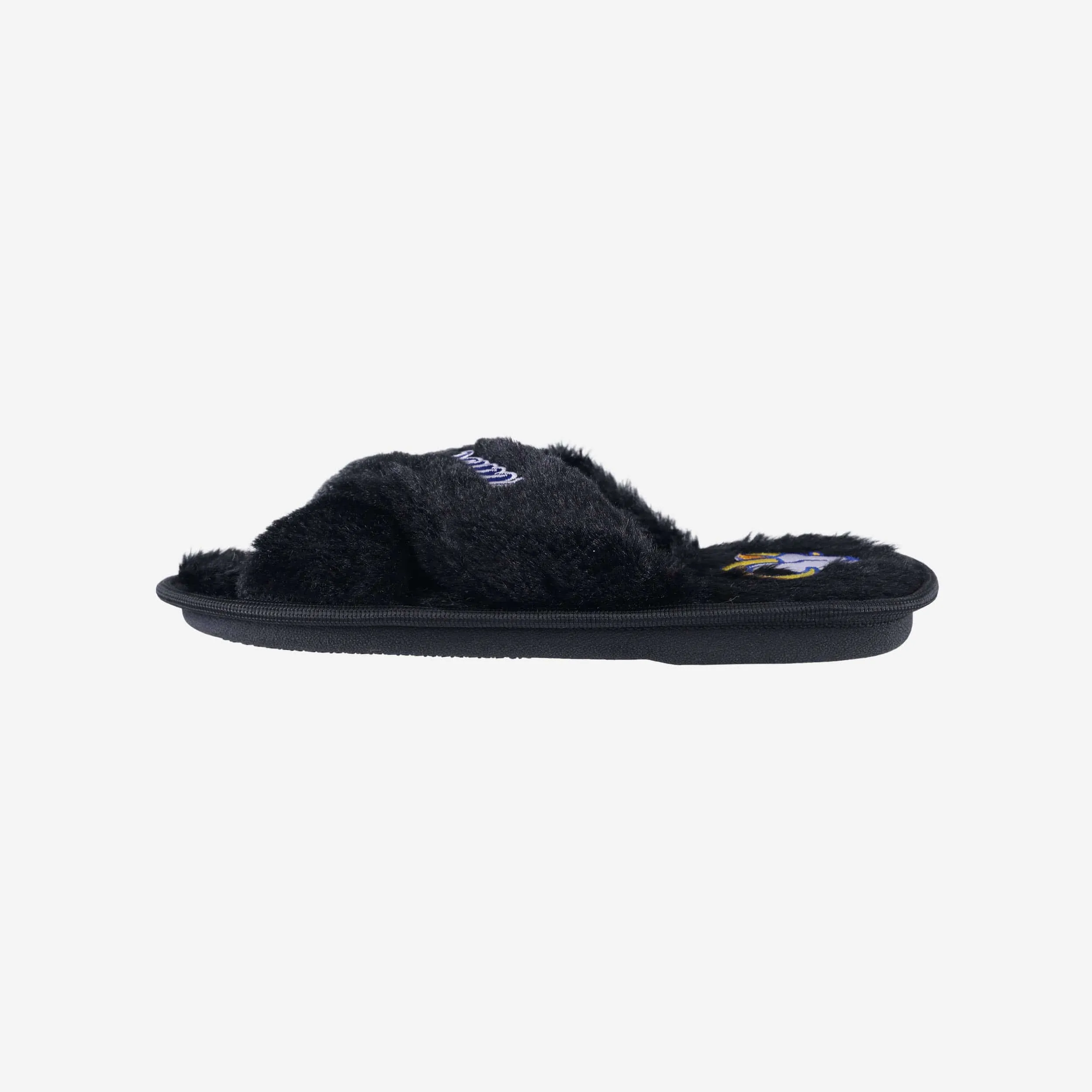 Los Angeles Rams Womens Script Wordmark Fur Cross Slide