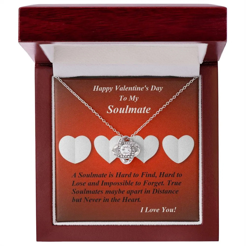 Love Knot Necklace, For Soulmate, Girlfriend, Wife, Valentine's Day, Custom Message Card