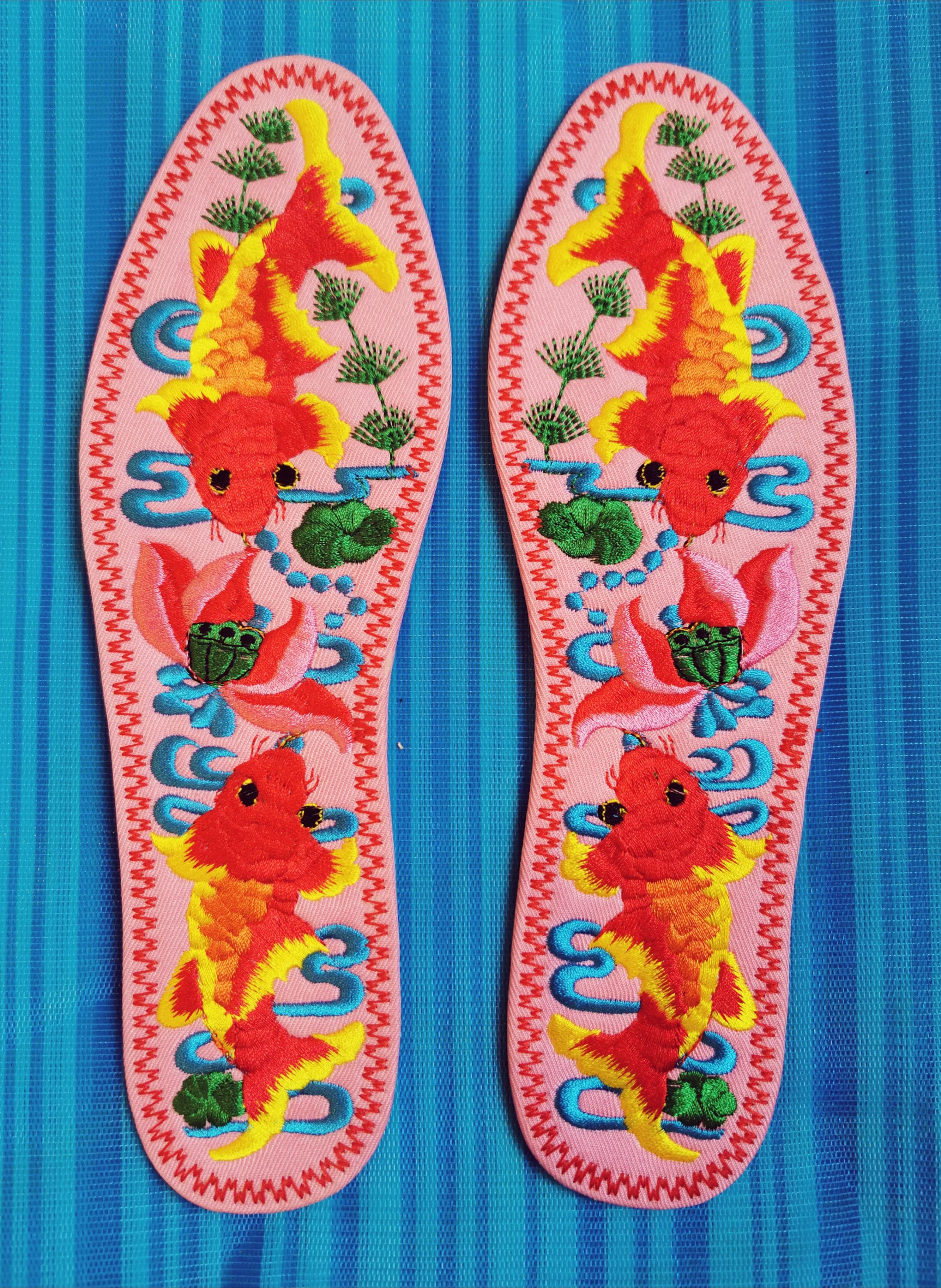Lovely embroidered insoles