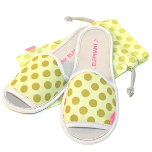 ピンクエレファント<BR>ルームシューズ<BR>LIME.DOT（ライムドット）<BR>【ウエットスーツ素材の携帯スリッパ。はき心地よく、洗ってもすぐ乾くから、とっても清潔！】<BR><BR>