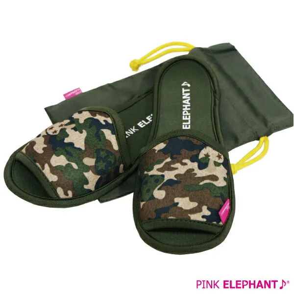 ピンクエレファント<BR>ルームシューズ<BR>MASH.CAMO（マッシュカモ）<BR>【ウエットスーツ素材の携帯スリッパ。はき心地よく、洗ってもすぐ乾くから、とっても清潔！】<BR><BR>