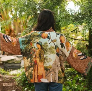 Market of Stars Cropped Kimono: Secret Garden