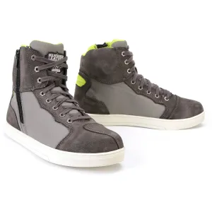 MBM9117 Men's Dark Grey Suede and Grey Canvas Street Riding Shoes w/ Dual Closure/Ankle Support