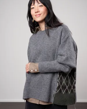 meaghan oversize sweater - flannel gray