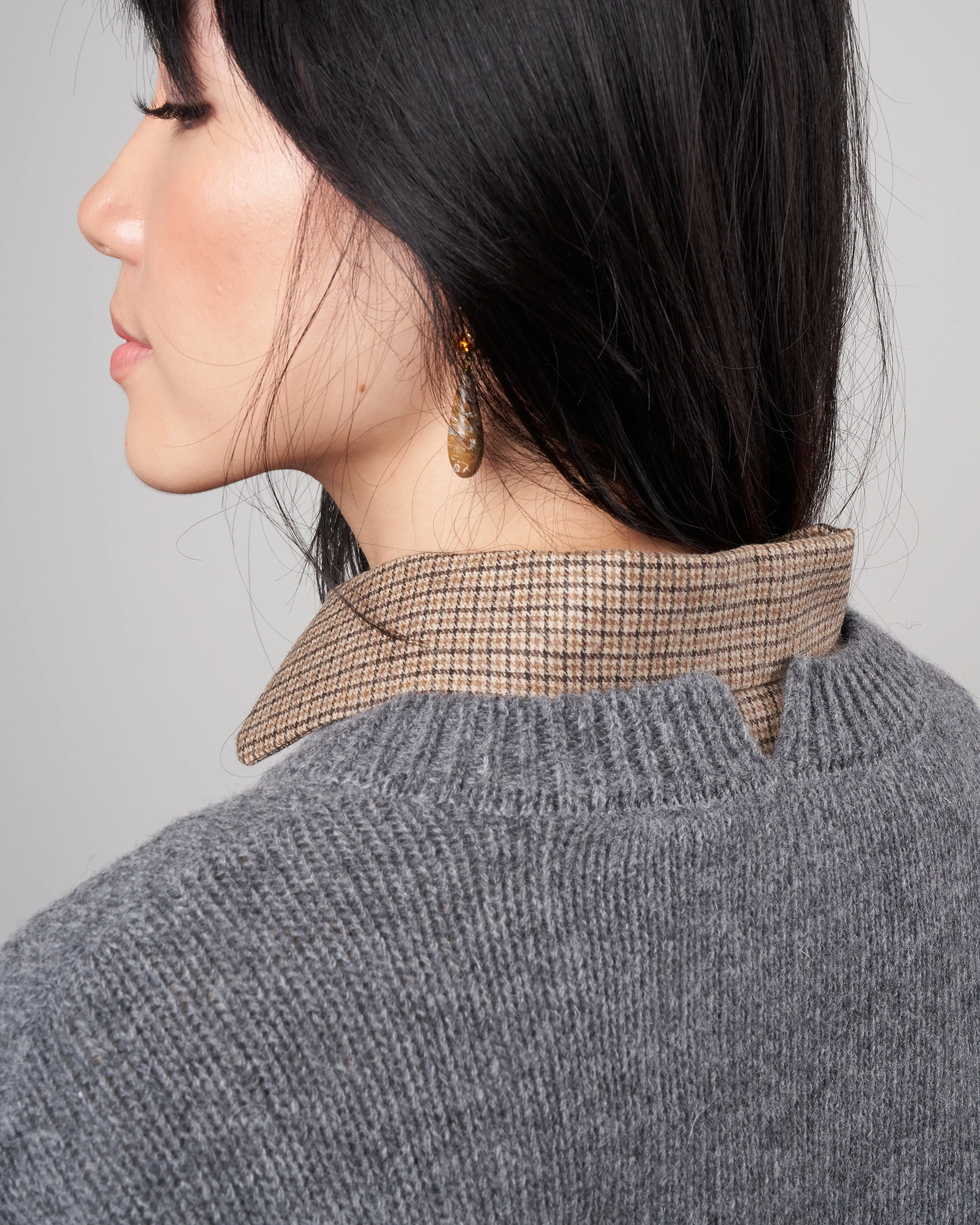 meaghan oversize sweater - flannel gray