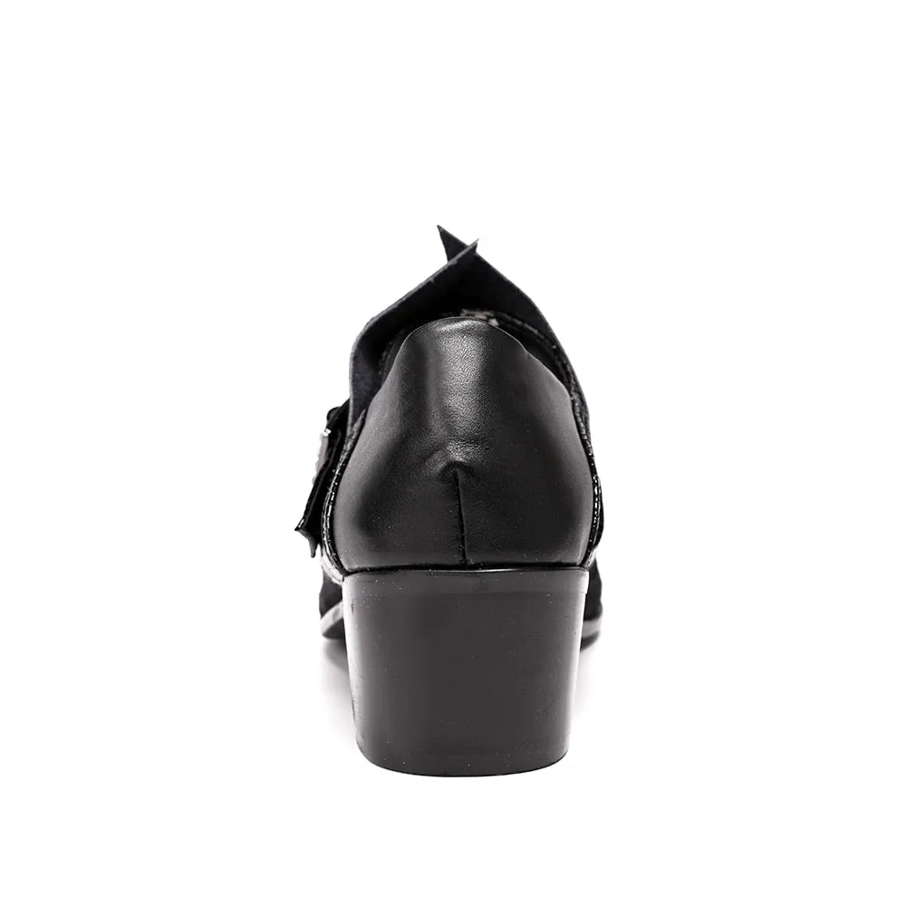 Men Oxfords Black Business Formal Shoes Buckle Wedding Shoes