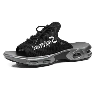 Men soft sole mesh  lace up slipper