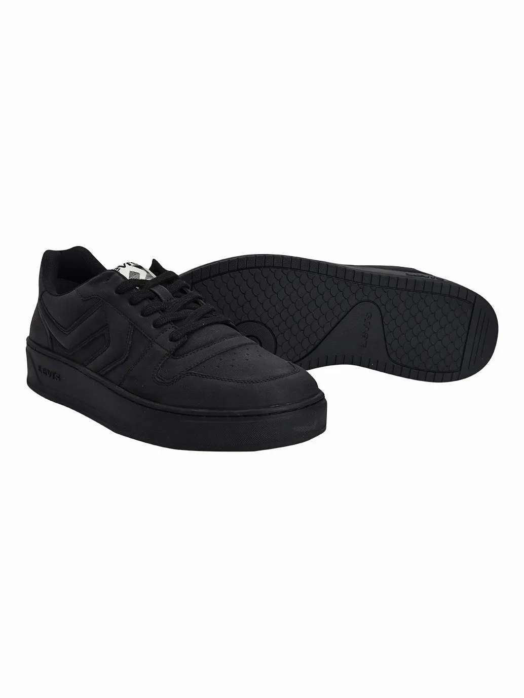 Men's Black Solid Sneakers