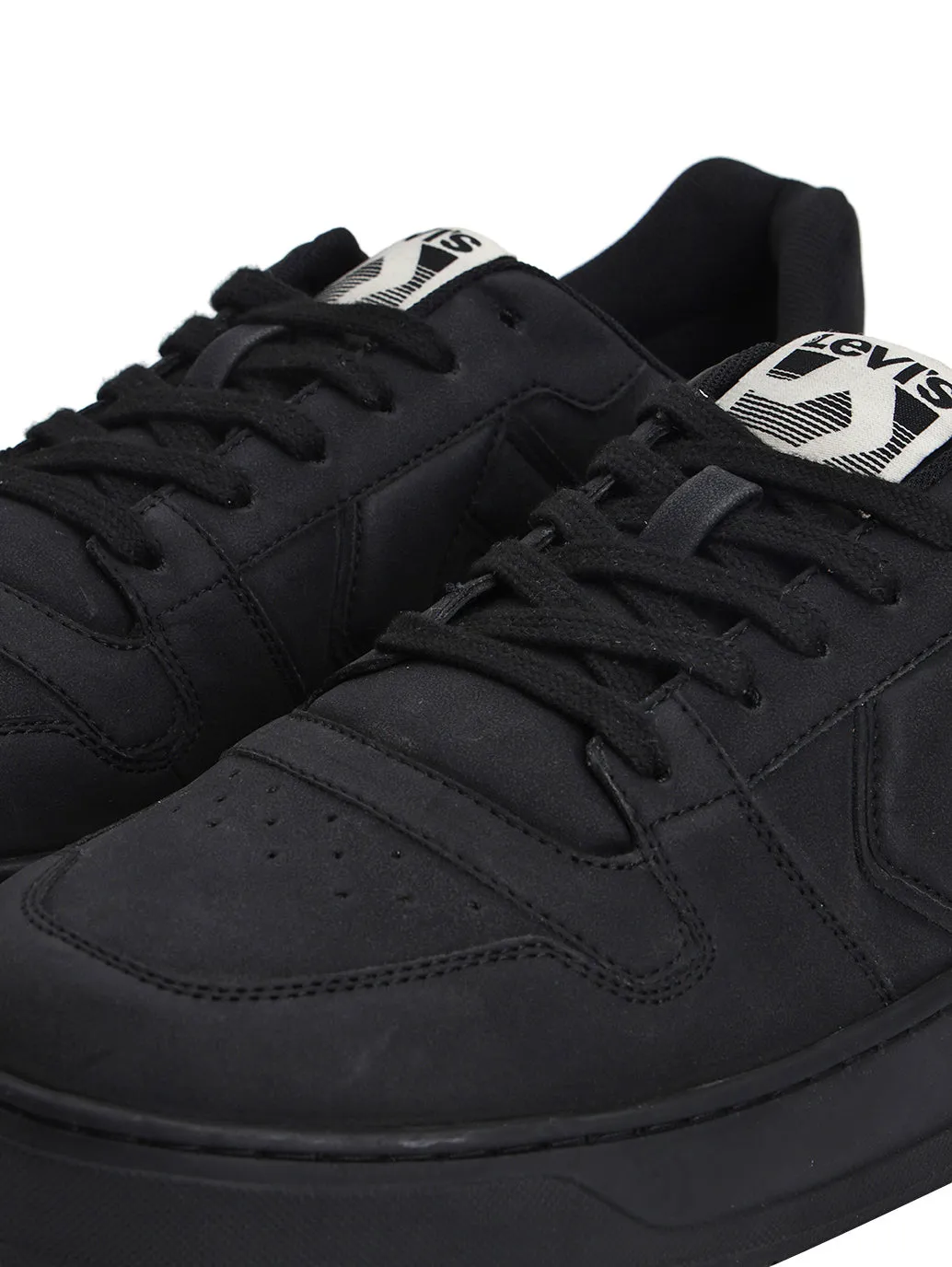 Men's Black Solid Sneakers