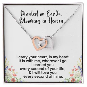 Miscarriage Gift | Infant Loss Memorial Keepsake | Stillborn Baby Interlocking Hearts Necklace