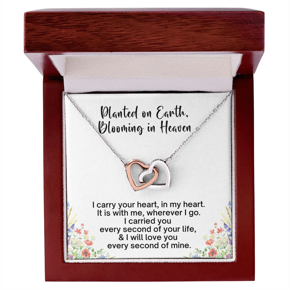 Miscarriage Gift | Infant Loss Memorial Keepsake | Stillborn Baby Interlocking Hearts Necklace