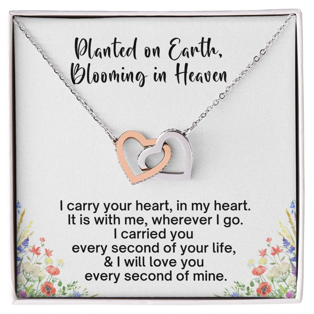 Miscarriage Gift | Infant Loss Memorial Keepsake | Stillborn Baby Interlocking Hearts Necklace