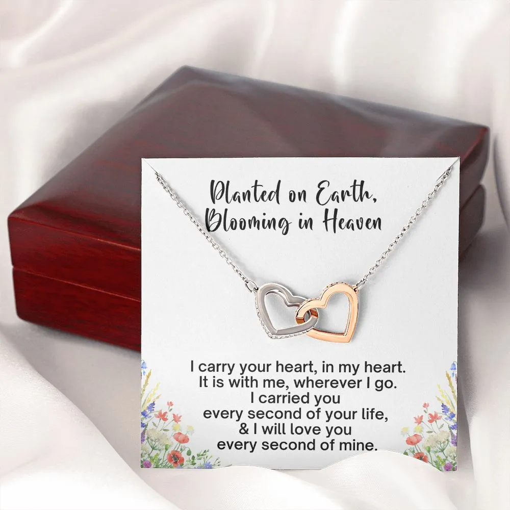 Miscarriage Gift | Infant Loss Memorial Keepsake | Stillborn Baby Interlocking Hearts Necklace