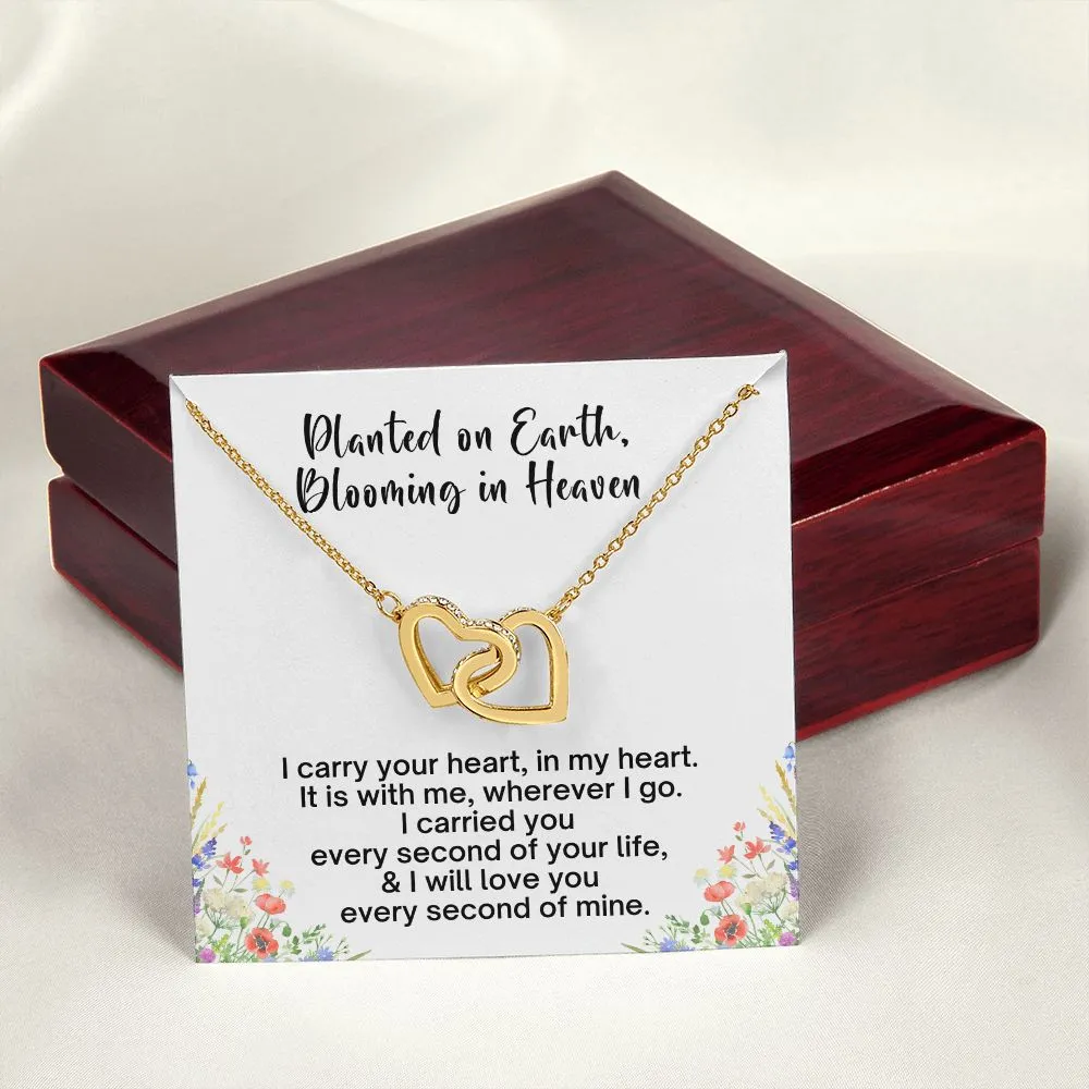 Miscarriage Gift | Infant Loss Memorial Keepsake | Stillborn Baby Interlocking Hearts Necklace